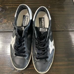 GUC Black Leather Golden Goose Size 42